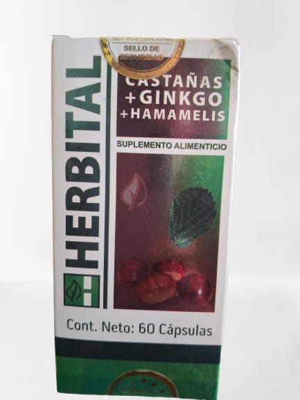 CASTAÑAS MAS GINKGO 60 CAP HERBITAL
