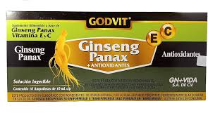 [7502217904711] GINSENG PANAX 10 AMP GODVIT GN