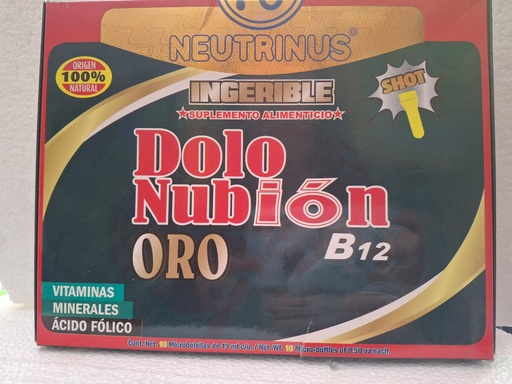 [7501767203022] INGERIBLES DOLO NEUROBION  ORO CON 10 NUBION
