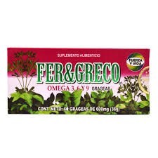 [7503024064469] FENOGRECO 60 GRAGEAS FUERZA Y VIDA OMEGA
