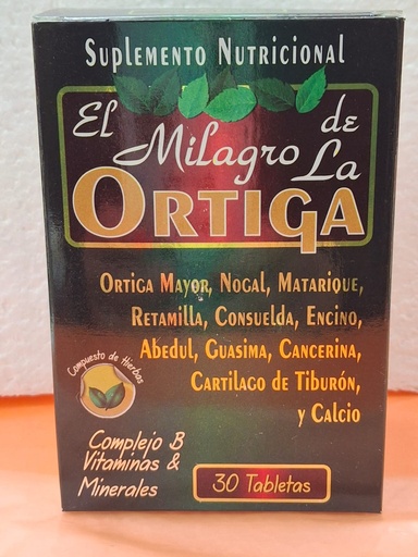 [7506022863508] EL MILAGRO DE LA  ORTIGA 30 TAB 