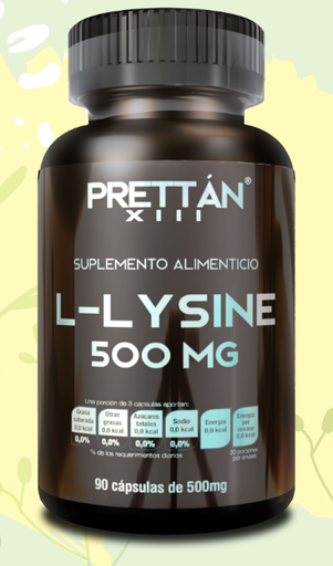 [7501126501073] L-LYSINE 90 CAPS PRETTAN 500 MG