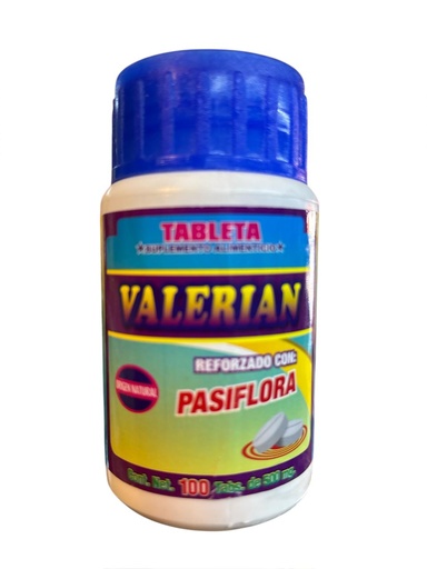 [7502020001867] VALERIAN C/100  TAB REFORZ. PASIFLORA TECNU  